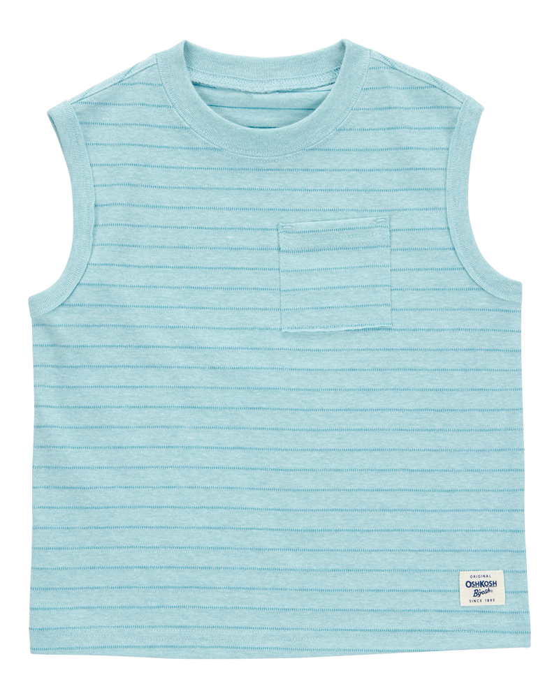 Toddler Striped Textured Tank - Blue, image 1 of 3 slides