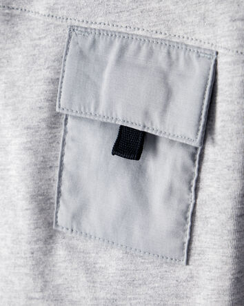 Toddler Boy Long-Sleeve Pocket Tee - Grey, 