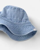 Kid Organic Cotton Chambray Bucket Hat, image 2 of 3 slides