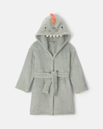 Tout-petit - Robe de chambre en molleton &agrave; capuchon &agrave; th&egrave;me de dinosaure &ndash; Vert, 