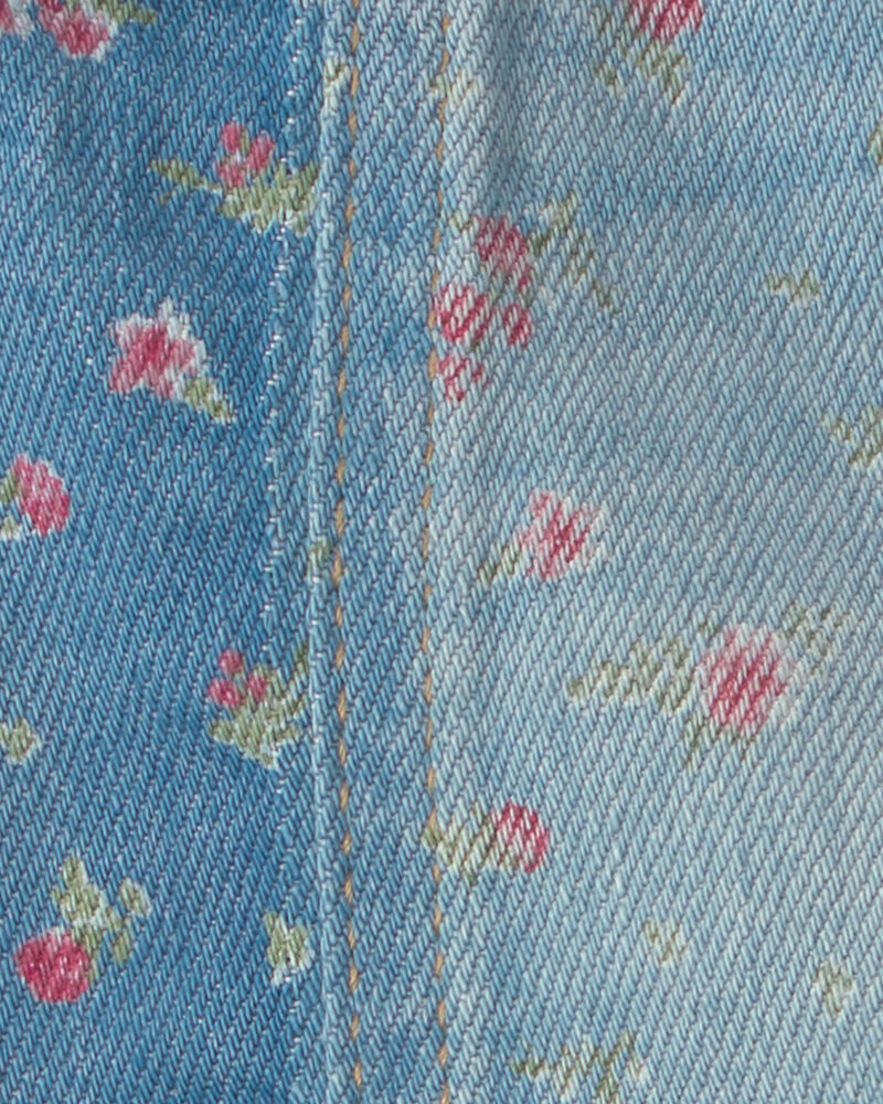 B&eacute;b&eacute; fille - Jupe en denim &agrave; motif floral - D&eacute;lav&eacute; clair, image 2 sur 2 diapositives