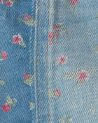 B&eacute;b&eacute; fille - Jupe en denim &agrave; motif floral - D&eacute;lav&eacute; clair, image 2 sur 2 diapositives