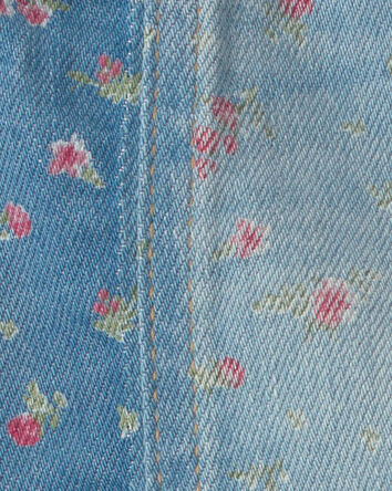 B&eacute;b&eacute; fille - Jupe en denim &agrave; motif floral - D&eacute;lav&eacute; clair, 