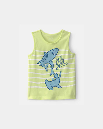 Baby Boy Shark Graphic Tank - Green, 