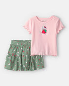 Baby Girl 2-Piece Hello Kitty&reg; Top & Skort Set, image 1 of 6 slides