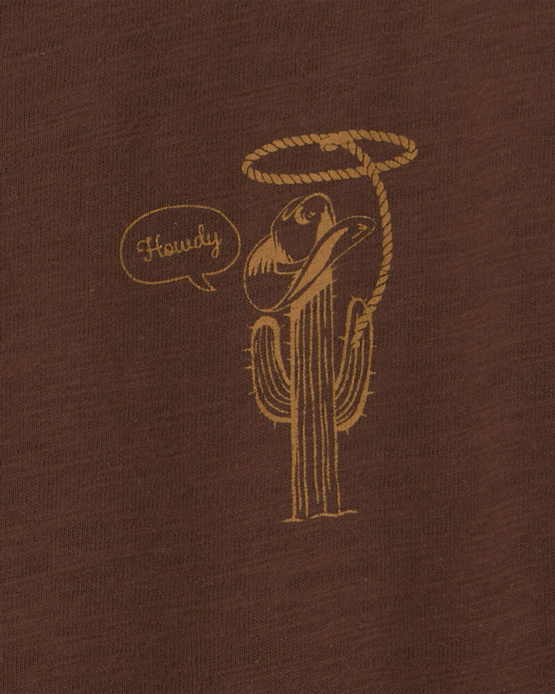 Toddler Boy 'Best Of The West' Long-Sleeve Henley T-Shirt - Brown, image 4 of 6 slides