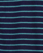 Kid 1-Piece Striped Fleece Footie Pyjamas, image 2 of 3 slides