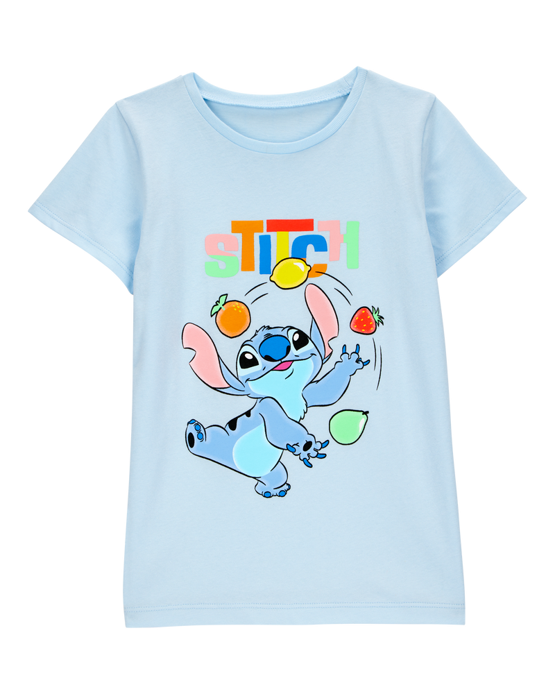 Filles - T-shirt &agrave; manches courtes imprim&eacute; Disney&copy; Lilo & Stitch - Bleu, image 1 sur 2 diapositives