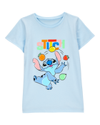Filles - T-shirt &agrave; manches courtes imprim&eacute; Disney&copy; Lilo & Stitch - Bleu, image 1 sur 2 diapositives