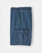 Gar&ccedil;ons - Short cargo en denim - D&eacute;lav&eacute; fonc&eacute;, image 3 sur 4 diapositives