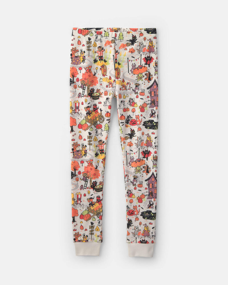 Kids 2-Piece Halloween Scavenger Hunt 100% Cotton Snug Fit Pyjama Set, image 3 of 5 slides