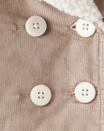 Baby Girl Corduroy Long-Sleeve Fashion Jacket - Cream, 