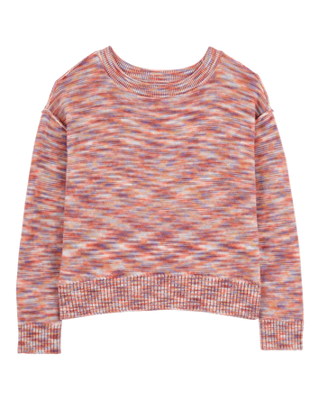Kid Space Dye Cropped Sweater, 
