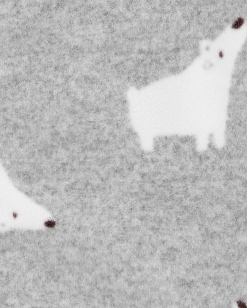 Toddler 1-Piece Polar Bear Fleece Footie Pyjamas, image 2 of 4 slides