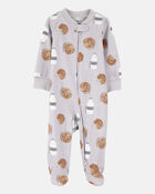Baby Milk & Cookies 2-Way Zip Cotton Sleeper, image 1 of 3 slides