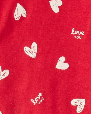 Baby Valentine's Day Heart 100% Cotton Snug Fit 2-Piece Pyjamas - Red, 