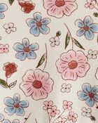 Baby Girl Floral Long-Sleeve Knit Dress - Cream, image 3 of 4 slides