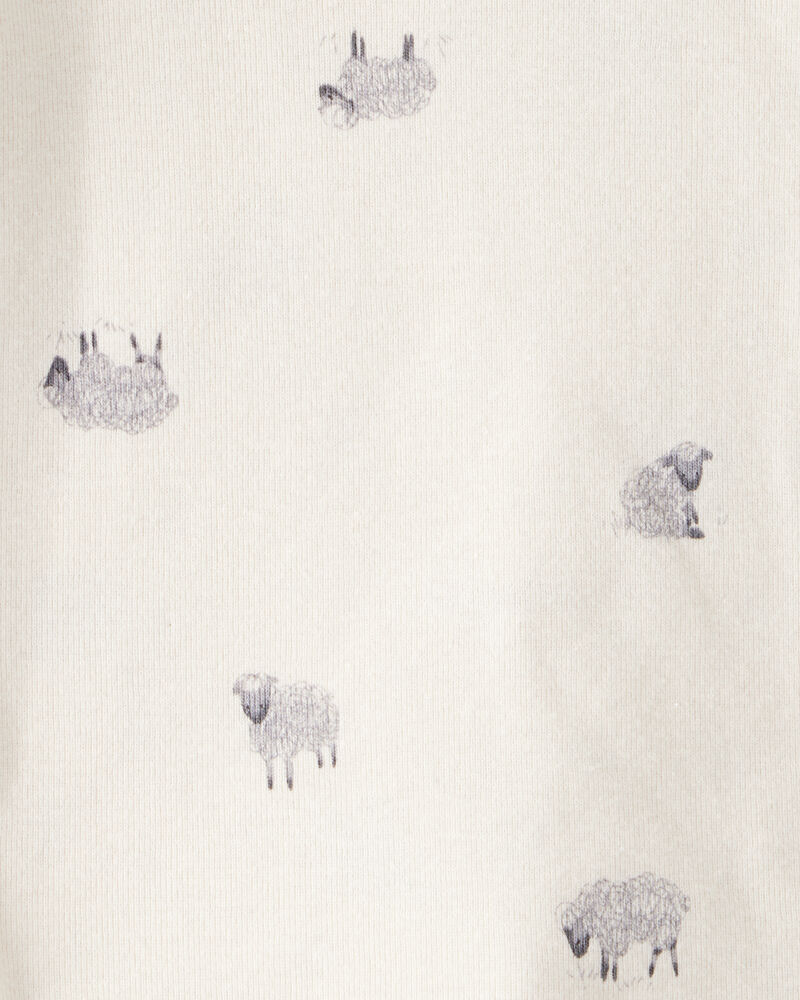 B&eacute;b&eacute; fille - Emballage de 4 cache-couches &agrave; manches longues &agrave; motif mouton - Noir/BLanc, image 4 sur 5 diapositives