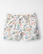Toddler Boy Recycled Swim Trunks in Tropical Paradise Print, image 1 of 5 slides