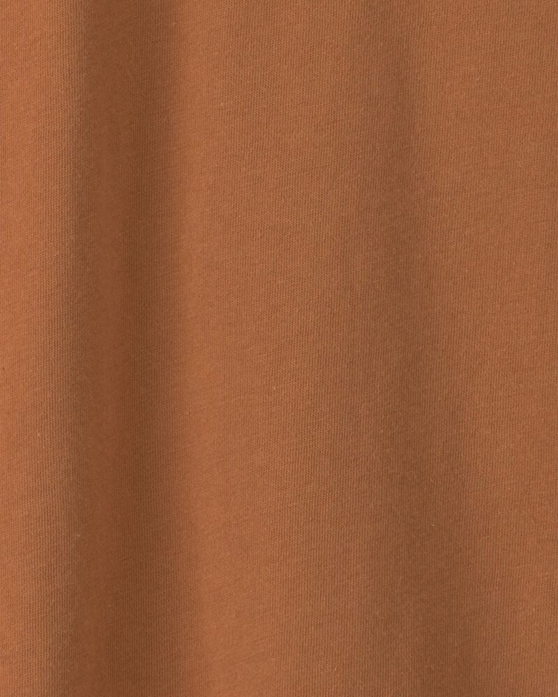Boys Long-Sleeve Henley T-Shirt - Brown, image 2 of 3 slides