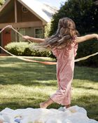 Toddler Eyelet Flutter Jumpsuit - Pink, image 3 of 4 slides