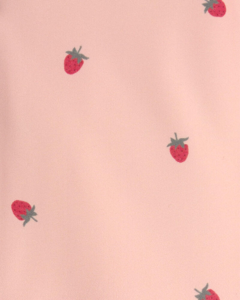 Toddler Girl 2-Piece Recycled Rashguard Swimsuit Set in Blissful Petals Print, image 4 of 5 slides