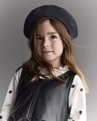 Toddler Girl Beret - Black, image 1 of 7 slides