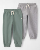 Toddler 2-Pack Organic Cotton French Terry Joggers, image 1 of 6 slides