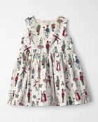 B&eacute;b&eacute; fille - Ensemble 2 pi&egrave;ces robe et cardigan de coton biologique &agrave; motif casse-noisette, image 2 sur 7 diapositives