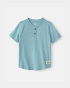 Toddler Boy Short-Sleeve Henley T-Shirt - Turquoise, image 1 of 3 slides
