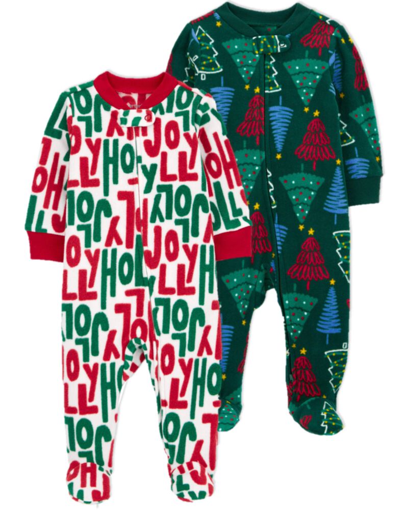 Red/Green Baby 2-Pack Christmas Zip-Up Fleece Sleep Play Pajamas Carter’s Oshkosh Canada