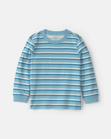 Tout-petit gar&ccedil;on - T-shirt manches longues &agrave; rayures - Bleu, 