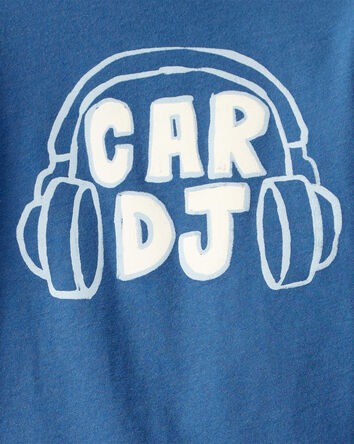 Tout-petit garçon - T-shirt graphique à manches longues Car DJ - Bleu, 