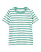 Baby Striped Woven Short-Sleeve Tee, image 1 of 3 slides