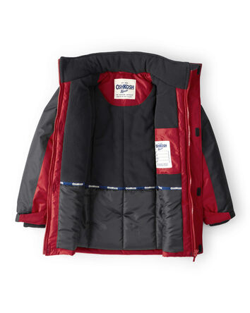 Boys Boy Parka Hooded Winter Jacket - Red, 