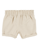 Toddler Pretty Utility Shorts - Tan, image 2 of 4 slides