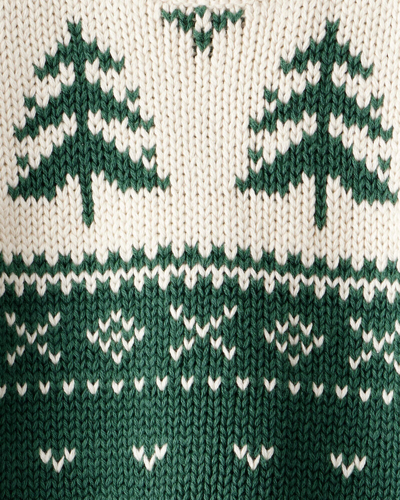 B&eacute;b&eacute; - Chandail tricot motif jacquard en coton biologique, image 3 sur 3 diapositives
