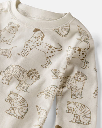 Toddler Pet Print Organic Cotton 2-Piece Pyjamas, 