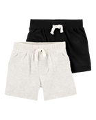 Baby 2-Pack Cotton Shorts, image 1 of 4 slides