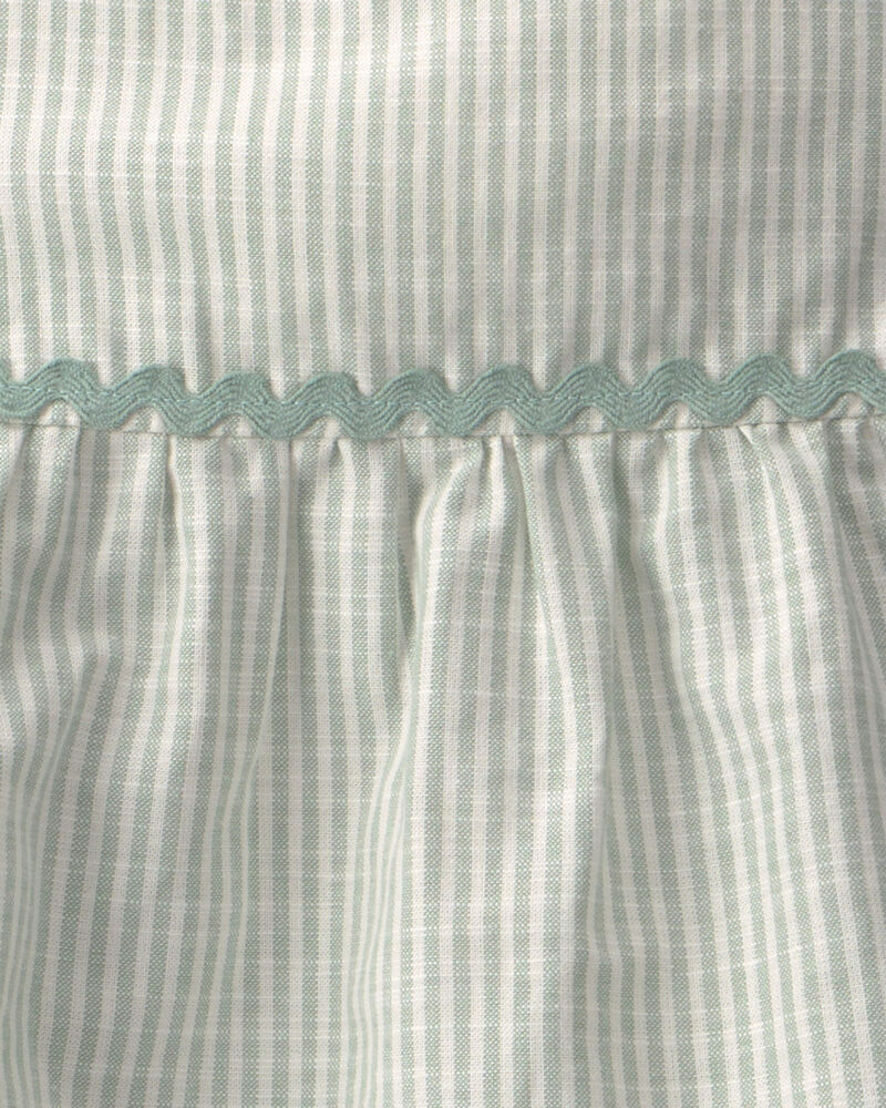 Tout-petit fille - Ensemble 2 pi&egrave;ces d&eacute;bardeur et pantalon &agrave; rayures - Vert, image 2 sur 2 diapositives