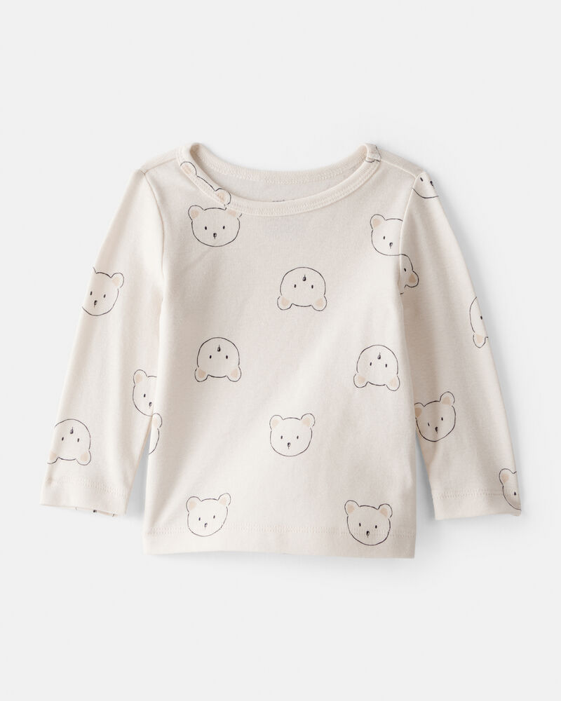 Baby Boy 2-Piece Bear Sherpa Long-Sleeve Overall Set - Brown, image 3 of 7 slides