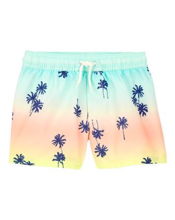 Toddler Palm Tree Swim Trunks, 