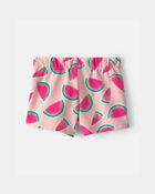 Tout-petit fille - Short en jersey bouclette &agrave; motif de melon d&rsquo;eau - Rose, image 2 sur 3 diapositives