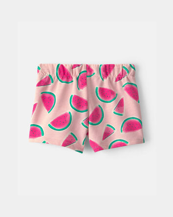 Toddler Girl Watermelon French Terry Shorts - Pink, 