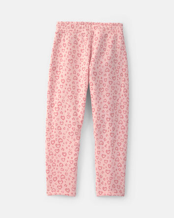 Filles - Pantalon &agrave; coupe ballon en molleton &agrave; motif l&eacute;opard &ndash; Rose, 