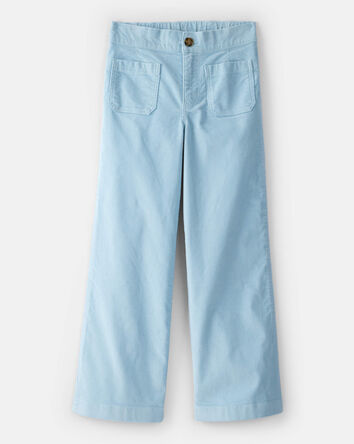Girls Corduroy Wide-Leg Pants - Blue, 
