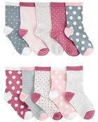 Kid 10-Pack Polka Dot Socks, image 1 of 2 slides