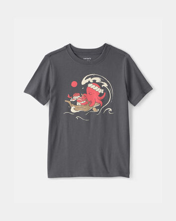 Tout-petit gar&ccedil;on - T-shirt imprim&eacute; Pieuvre Graphic Tee - Gris, 