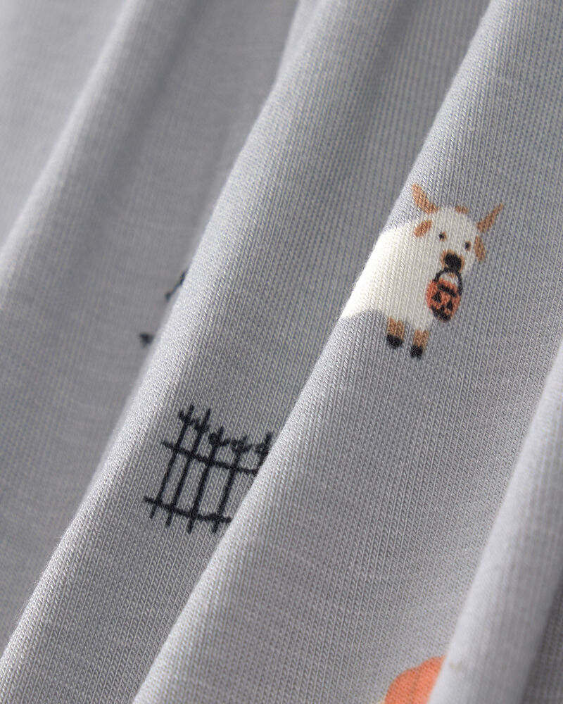 B&eacute;b&eacute; - Pyjama ajust&eacute; 1-pi&egrave;ce PurelySoft &agrave; motif d&rsquo;Halloween &ndash; Gris, image 2 sur 7 diapositives