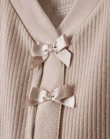 Girls 2-Piece Long-Sleeve Tee & Pant Set - Brown, 